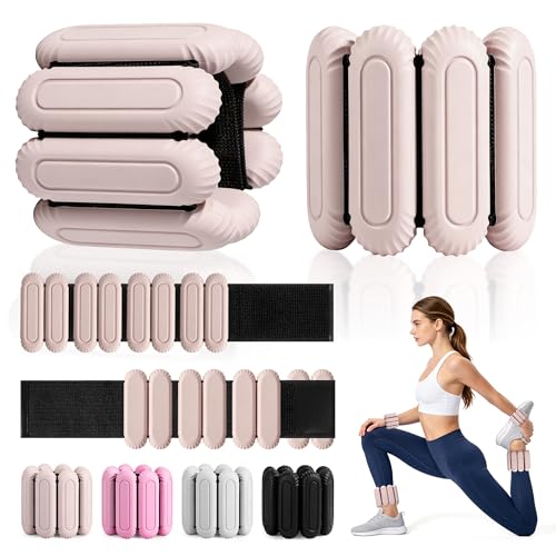 Image of Wrist Weights for Women & Men, 2lb Silicone Wrist Ankle Weights | Adjustable Arm & Leg Weights for Pilates, Yoga, Running,Walking and Strength Training