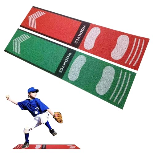 MOONACE Softball Pitching Mat Wear Resistant Portable Auxiliary Tool for Batting Stance Practice...