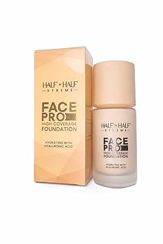 Half n Half XTREME SPF50 PA++++ High Coverage Foundation Blemish Free & Blendable Makeup | For All Skin Type (40ml) (Classic Ivory)