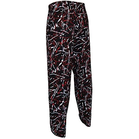 Click4Fashions Mens Baggy Gym Pants Black Red White Cover