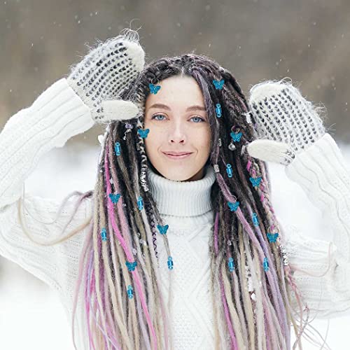 Formery Butterfly Hair Jewelry For Women Braids Blue Butterflies Coiling Loc Jewelry For Hair Spiral African Dreadlock Accessories（Pack Of 20) #TOP4