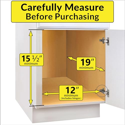 Image of LYNK PROFESSIONAL SELECT Pull Out Under Sink Kitchen Cabinet Organizer - 11.5 in. x 18 inch deep Drawer - Sliding Shelf Organizer and Undersink Storage Shelves - Lifetime Ltd. Warranty - Chrome