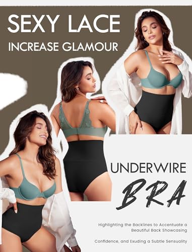 Image of Livona Lace Bralette for Women - Comfort Sports Bra Wireless Padded Bralette with Support Workout Tops Cami Crop S-XXL