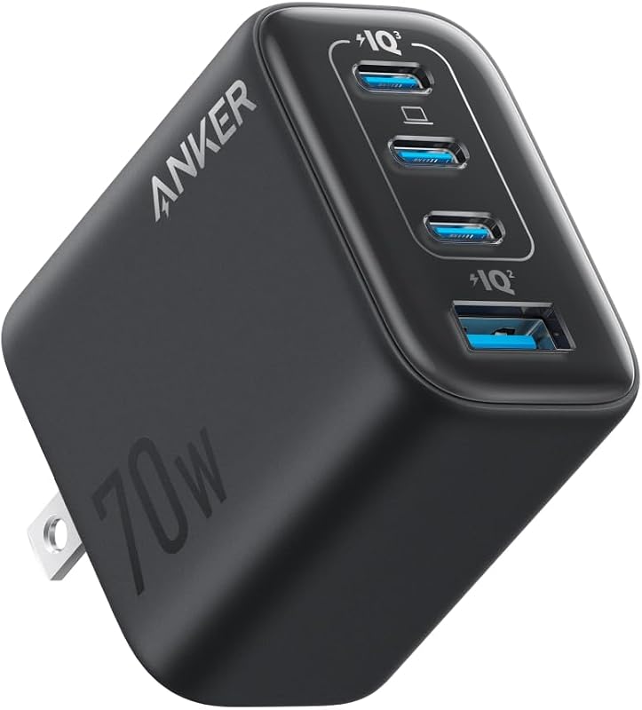 Anker Zolo Charger (70W, 4 Ports) ブラック【 PD対応/PSE技術基準適合】iPhone シリーズ/Air MacBook Windows PC iPad Galaxy Android スマートフォン ノートPC 各種 その他機器対応