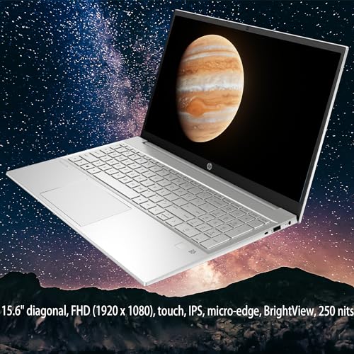 Image of HP Touchscreen Laptop Computer with Intel i3-N305 (8C /8T, Up to 3.80 GHz), Lifetime Office 365, 16GB RAM, 240GB SSD, 15.6 inch FHD, WiFi 6, Numeric Keypad, Sky Blue, Windows 11 Home, Type C RJ45 Cable