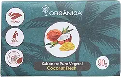 Orgânica Sabonete em Barra Puro Vegetal Vegano 90g Coconut Fresh