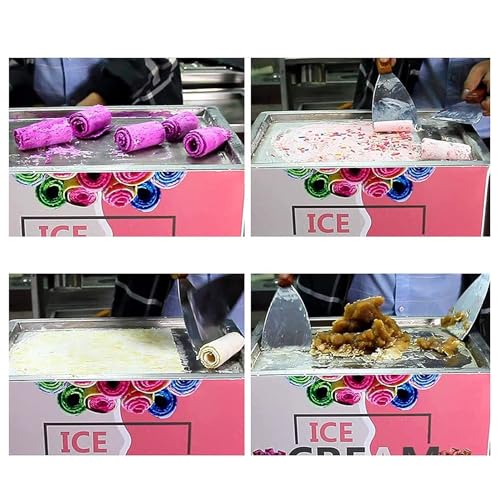 Machine à rouleaux de crème glacée sautée pour rafraîchir la carte des cafés