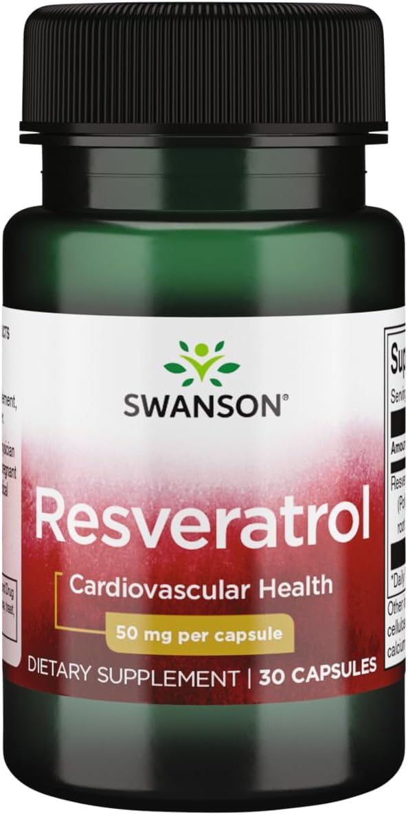 Swanson Resveratrol 50 Antioxidant, 50 mg, 30 Capsules