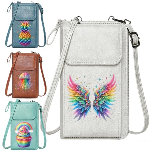 Image of KUKOO Small Crossbody Bags for Women PU Leather Cell Phone Purse Wallet with Credit Card Slots