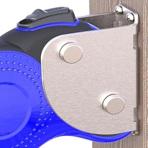 Secure Holder for Retractable Dog Leash,Stainless Steel Wall Hook,Heavy Duty Metal Bracket for Small Medium Large Retractable Leashes,Mounted Indoor and Outdoor,No Runaway System