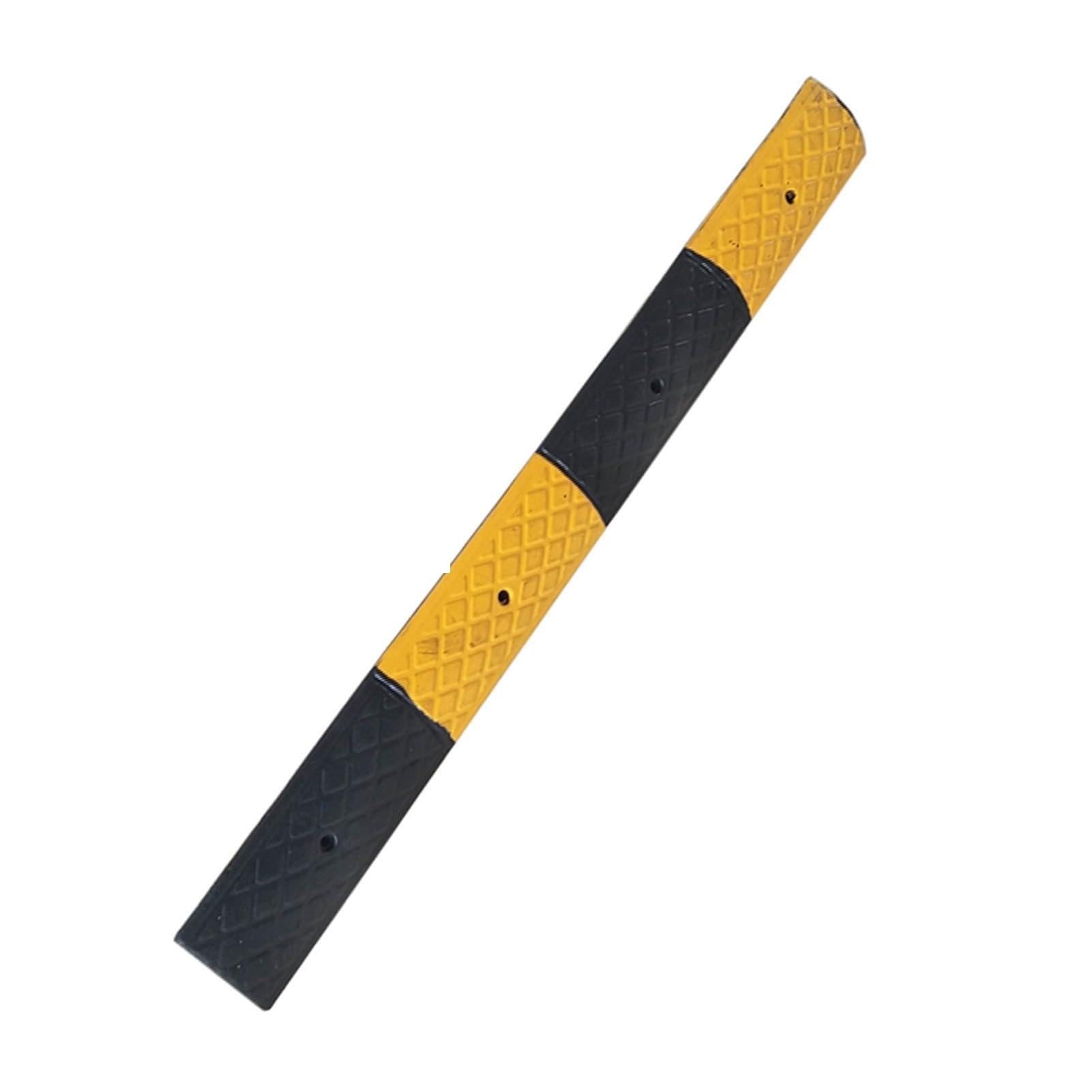 TIANQIHAO Portable Speed Bump,Black/Yellow Traffic Calming Hump,With 4 Bolt,Rated 22,000 Lbs,For Asphalt Concrete Gravel Driveway