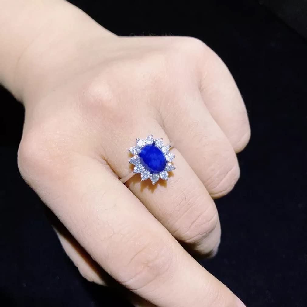 3CT Blue Sapphire Engagement 925 Ringe für Frauen