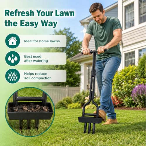 Manual Core Aerator herramienta para airear césped miniatura 3
