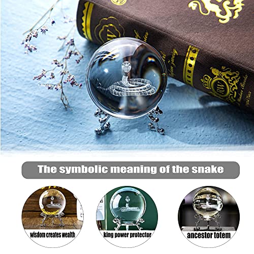 Hdcrystalgifts 60Mm 3D Inner Crystal Ball Paperweight With Sliver Stand Fengshui Home Decor #TOP25