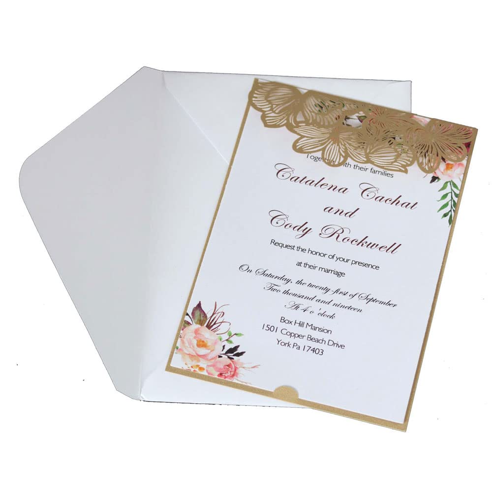 Invitations de mariage de poche Picky Bride 5x7.1 cartes anniversaire EVJF