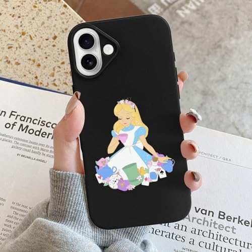 �s�v�c�̍��̃A���X iPhone16Plus�Ή��P�[�X �ϏՌ� TPU ���^ �A�C�t�H��16Plus�J�o�[ �y�� ���菝�h�~ �X�}�z�P�[�X �l�C �L�����N�^�[ Case