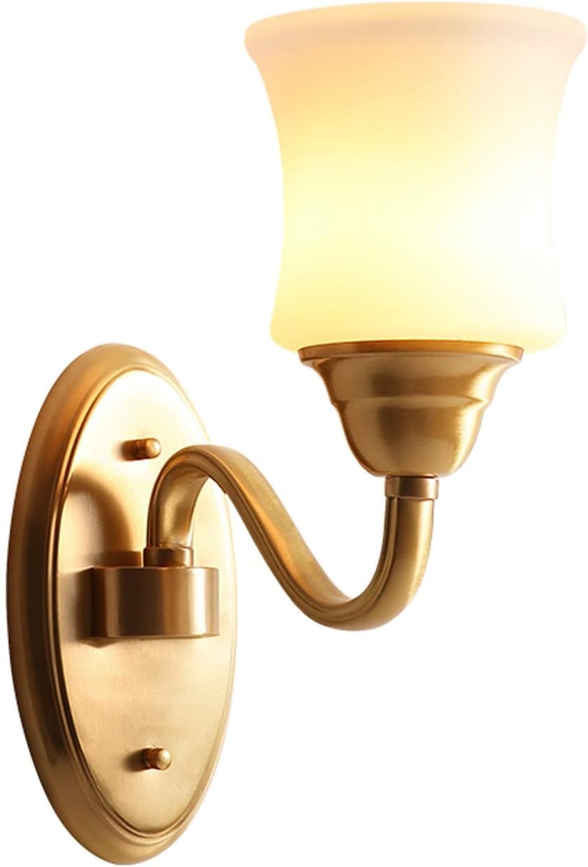 KBUUKYYXouy Copper Wall Lamp Modern Simple Home Room Sconce Compatible with Dining Bedroom Bedside Living Room, Pendant Light