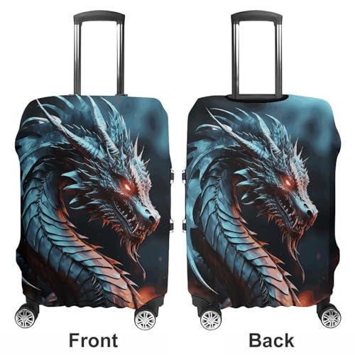Travel Luggage Cover Elastic Suitcase Protector Anti-Scratch Washable Dragon Luggage Sleeve Tsa Approved Carry on Covers Baggage Cover Fits 18-32 Inch Luggages3
