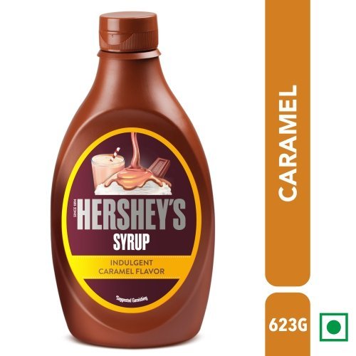 Image of HERSHEY'S Chocolate Flavored Syrup | Delicious Chocolate Flavor | 600 gm Bottle, Liquid + HERSHEY'S Caramel Flavored Syrup | Delicious Caramel Flavor | 600 Gm Bottle