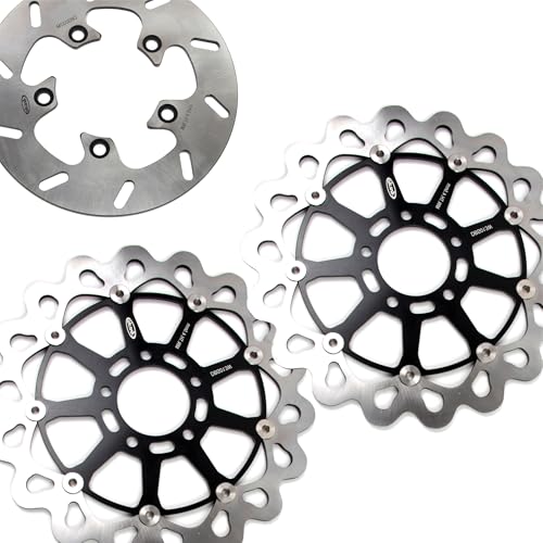 Rotors de frein Suzuki GSXR 1000 en acier haute résistance fini noir pour 2001-2002