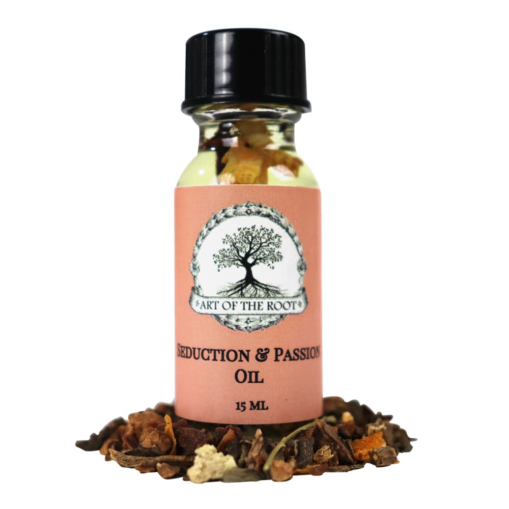Seduction & Passion Oil 1/2 oz | Handmade with Herbs & Essential Oils | Love & Attraction Rituals | Hoodoo Voodoo Wiccan Pagan Conjure Santeria