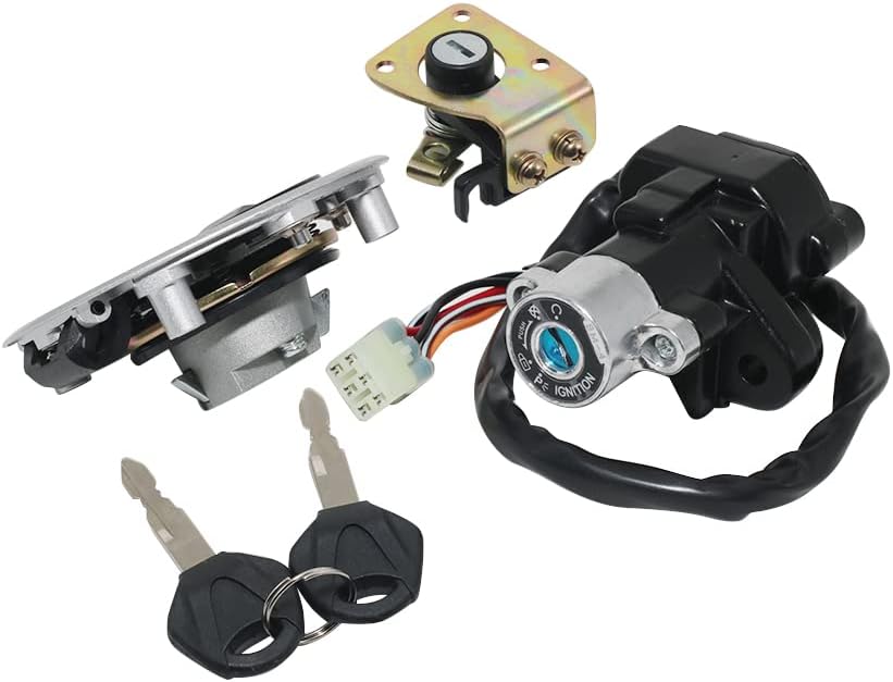 Miniatura 4 de Interruptor de encendido Cubierta de tapa de gas Llave de bloqueo de asiento para Suzuki GSX1200 FSWFSX, GSX400 FSVFSK1(GK7B) Inazuma para Suzuki