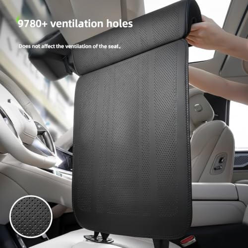 Image of Eliane Car Seat Extender Leg Support Cushion for Long Drives | Memory Foam Thigh Support Pad for Car & Office Chair | Reduces Knee & Leg Pain | Universal Fit (Black)