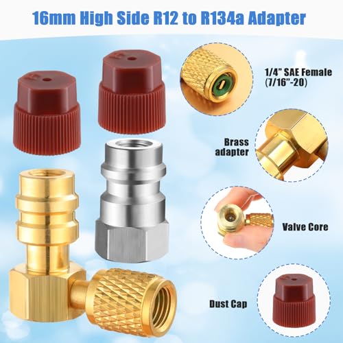 Kit adaptador conversor R12 a R134A para aire acondicionado miniatura 3