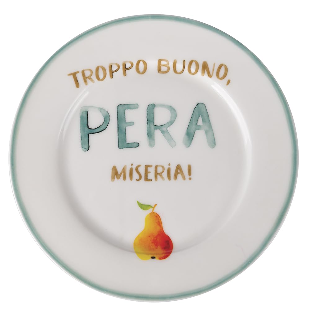Set 6 Piatto frutta 19 cm in porcellana new bone China, Le Travisate