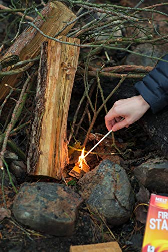 Fire Starters 160 Squares Charcoal Starter for Grills, Campfire, Fireplace, Firepits, Smokers. No flare ups & flavor. FireStarter for wood & pellet stove. Waterproof robust squares