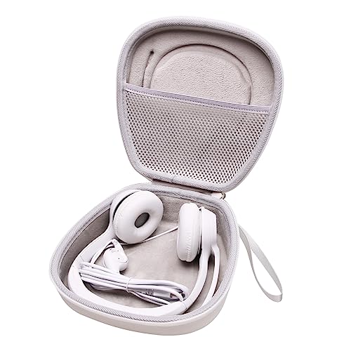 Étui rigide Logitech H390 de finition supérieure blanc et gris pour casque