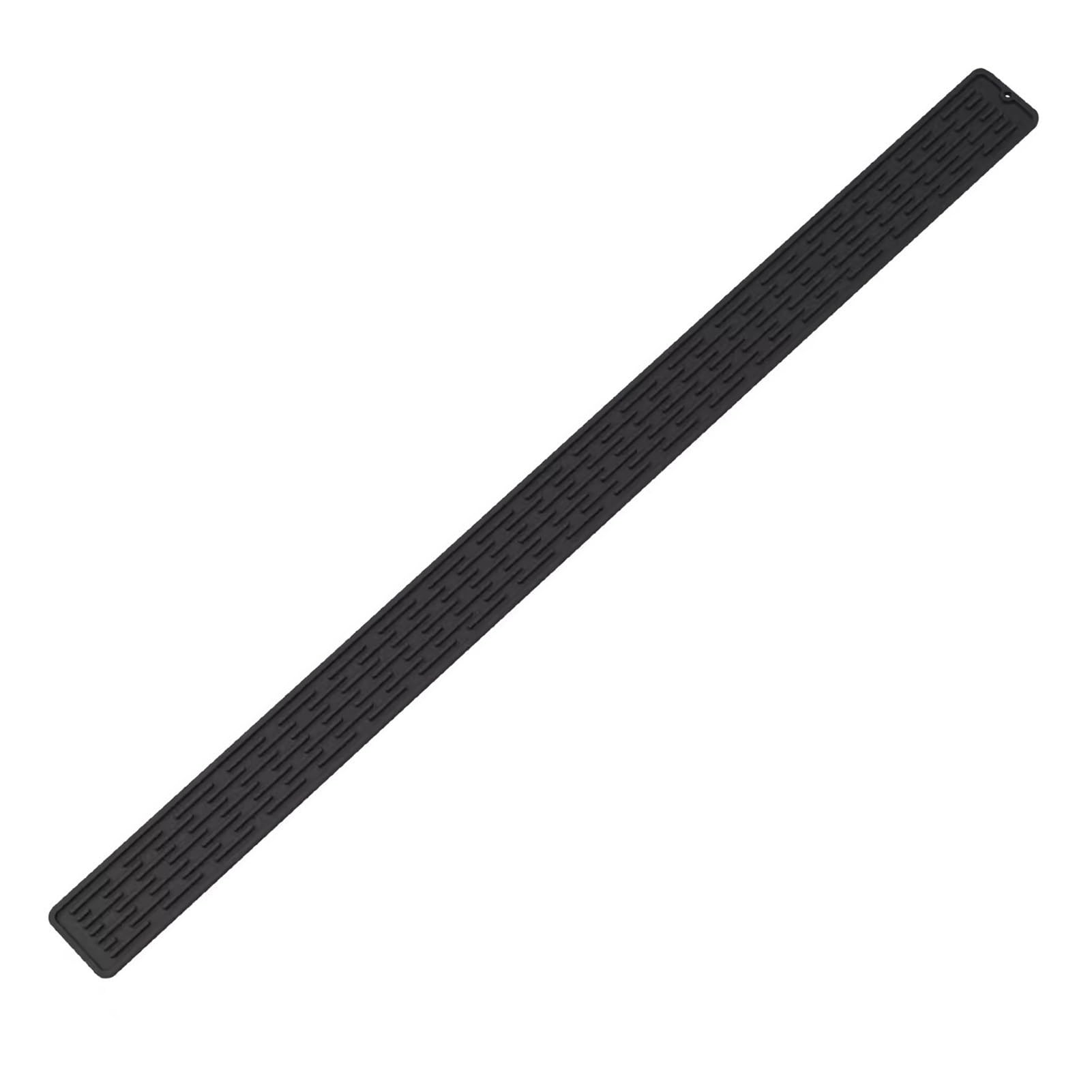 Sink Extended Narrow Edge Drain Pad, Kitchen Faucet Splash Pad, Bar Mat, Sink Countertop Storage Pad(Black,50x5.5cm/19.7x2.1in)