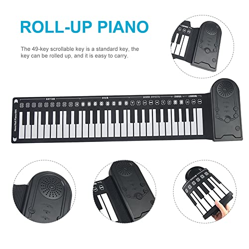 Piano enroulable à 49 touches, portable, flexible, pliable, multi-style, jouet électronique à rouleau, cadeau pour piano… - Les Beatles, Paul McCartney, John Lennon, RIngo Starr, George Harrison Piano enroulable à 49 touches, portable, flexible, pliable, multi-style, jouet électronique à rouleau, cadeau pour piano… – Image 3