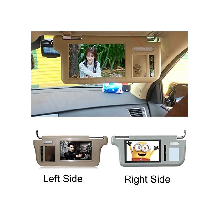 Buy 2 Pcs X 7'' Inch Sun Visor Monitor HD Car Windshield Universal