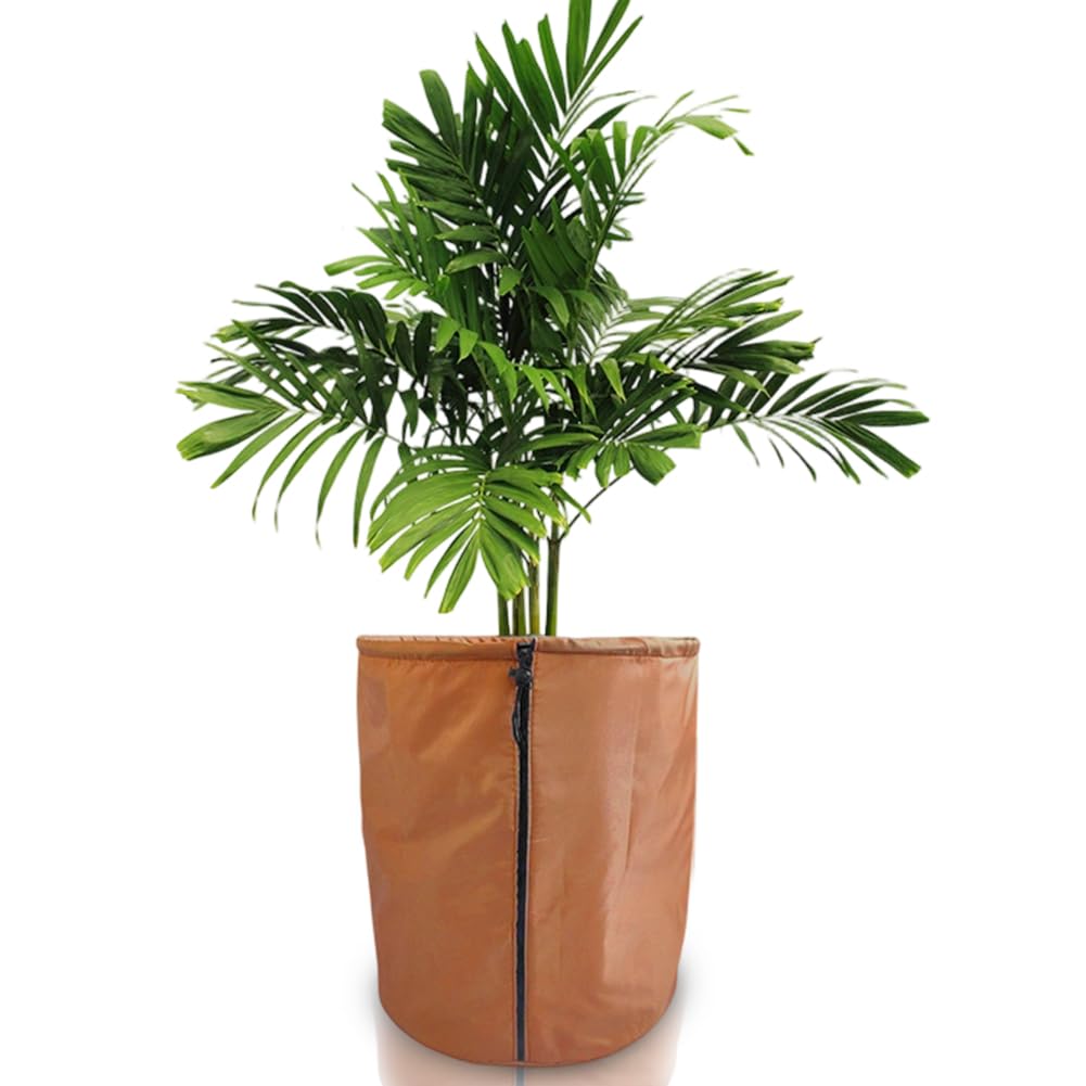 Thermo Topfschutz Topfpflanzen Schutzbeutel für Pflanzen Winterschutz für kübelpflanzen, Winter Topfschutz Zugband Frost Schutz für Pflanzkübel Pflanztöpfe für Pflanzen, Halten Wurzeln Warm, 50 x 45cm