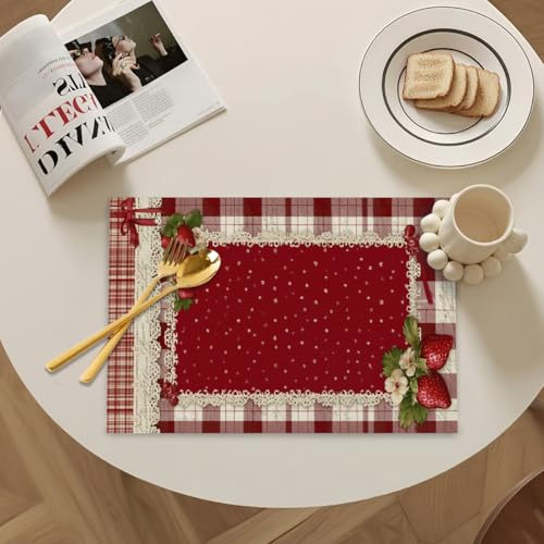 Set de table de Noël rectangulaire lavable et antidérapant - 6