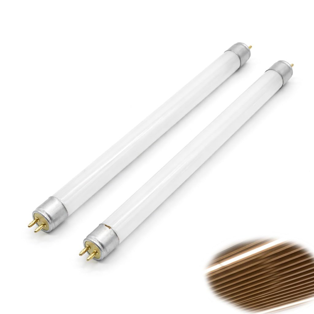 Snugcore 2Pcs T5 Fluorescent Light Tubes, 8W T5 Bulb Replacement, Tube Lights for Kitchen and Home, Energy Efficient Fluorescent Tube Lights for Household Lighting