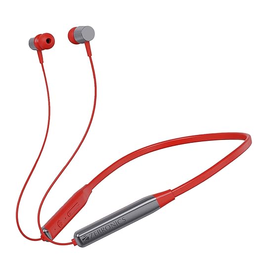 ZEBRONICS Zeb-Evolve 5.0 Bluetooth Wireless in Ear Earphones with Mic with Voice Assistant, Rapid Charge, Dual Pairing, Call Function and Magnetic Earpiece (Metallic Red) at Rs. 499