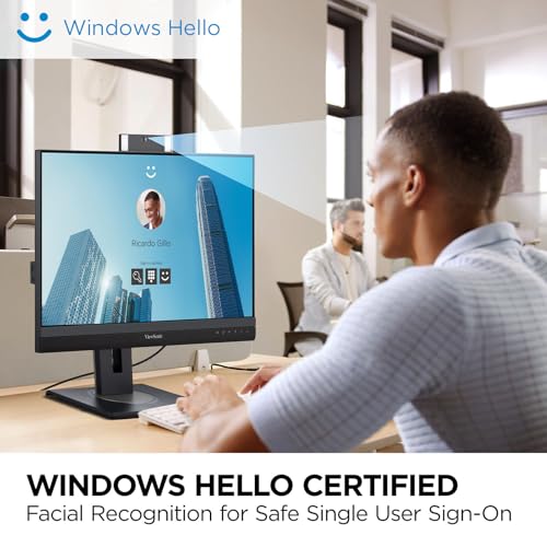 Image of ViewSonic VG2757V-2K 27 Inch 1440p Video Conferencing Docking Monitor with Windows Hello Compatible IR Webcam, Advanced Ergonomics, and 90W USB C for Home and Office