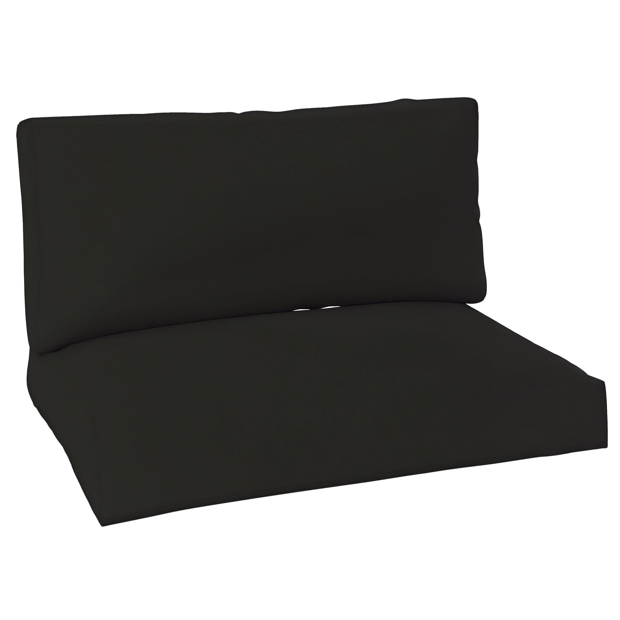 Outsunny Unisex Black 2 Seat Pallet Cushions 20Cm Thick Outdoor Seat Pads,