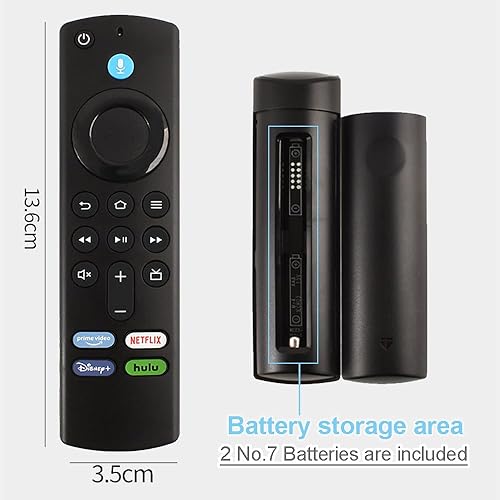 Miniatura 7 de New L5B83G Replacement Voice Remote, for Tienda Fire Smart TVs Stick (2nd Gen, 3rd Gen, Lite, Bundle), for Tienda Fire TVs Cube (1st Gen & 2nd Gen),