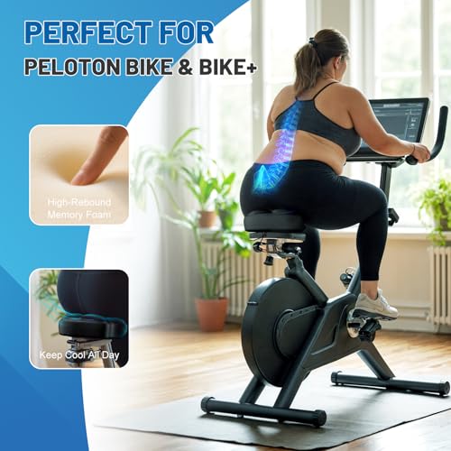 Image of APECYC Bike Seat Cushion Oversized, Comfort Bicycle Seat Cover for Women | Gel Padded Bike Seat Cover, Memory Foam Bicycle Seat Cushion for Peloton, Stationary, Exercise, Bike or Outdoor Longer Rides
