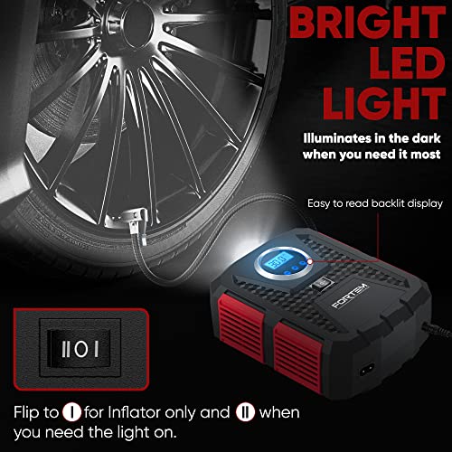 Fortem FRTM-ACDC Tire Inflator 150 Psi, Bike Pump, 110V Ac 12V Dc Air Pump thumb #3