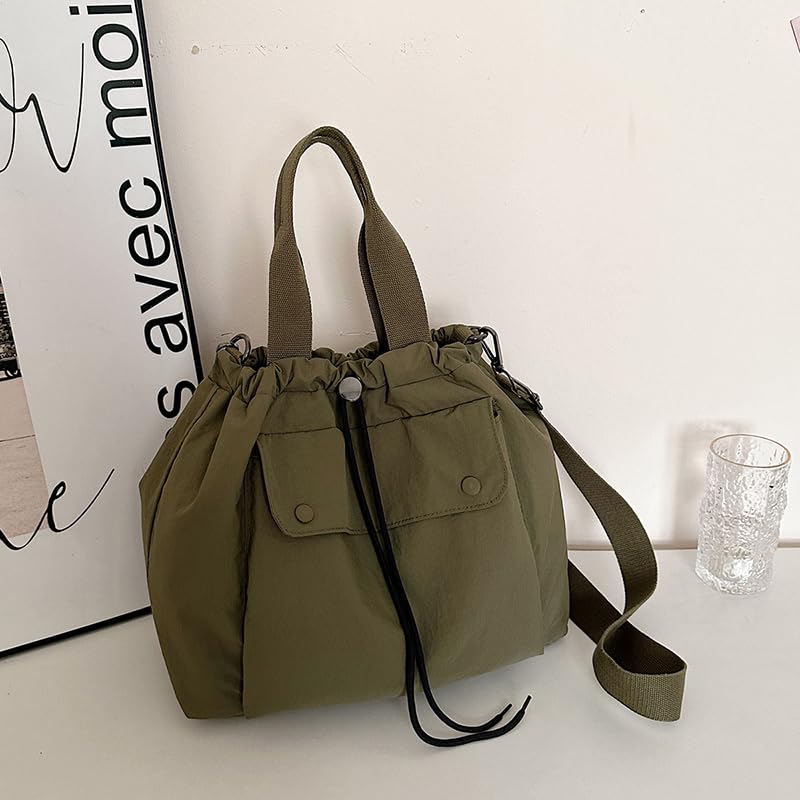 Workwear Style Handbag Large-Capacity Outdoor Sports Sling Bag Solid Color Versatile Messenger Bag Commuting Travel Handbag2