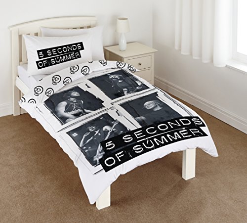 5SOS Framed Single Duvet Set, Polyester-Cotton, Multi-Colour