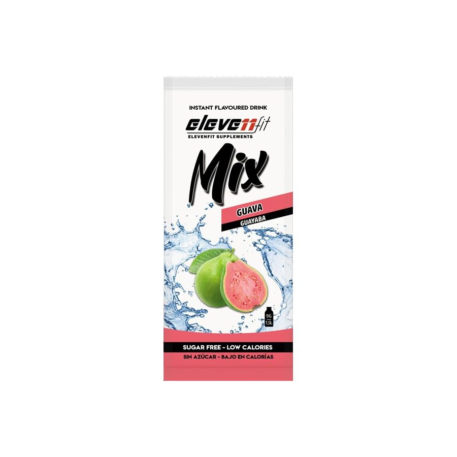 Mix Saborizante - Elevenfit - Pack 24 unidades – Mix Saborizante sin azúcar 24x9g (24Unidad, Guayaba)