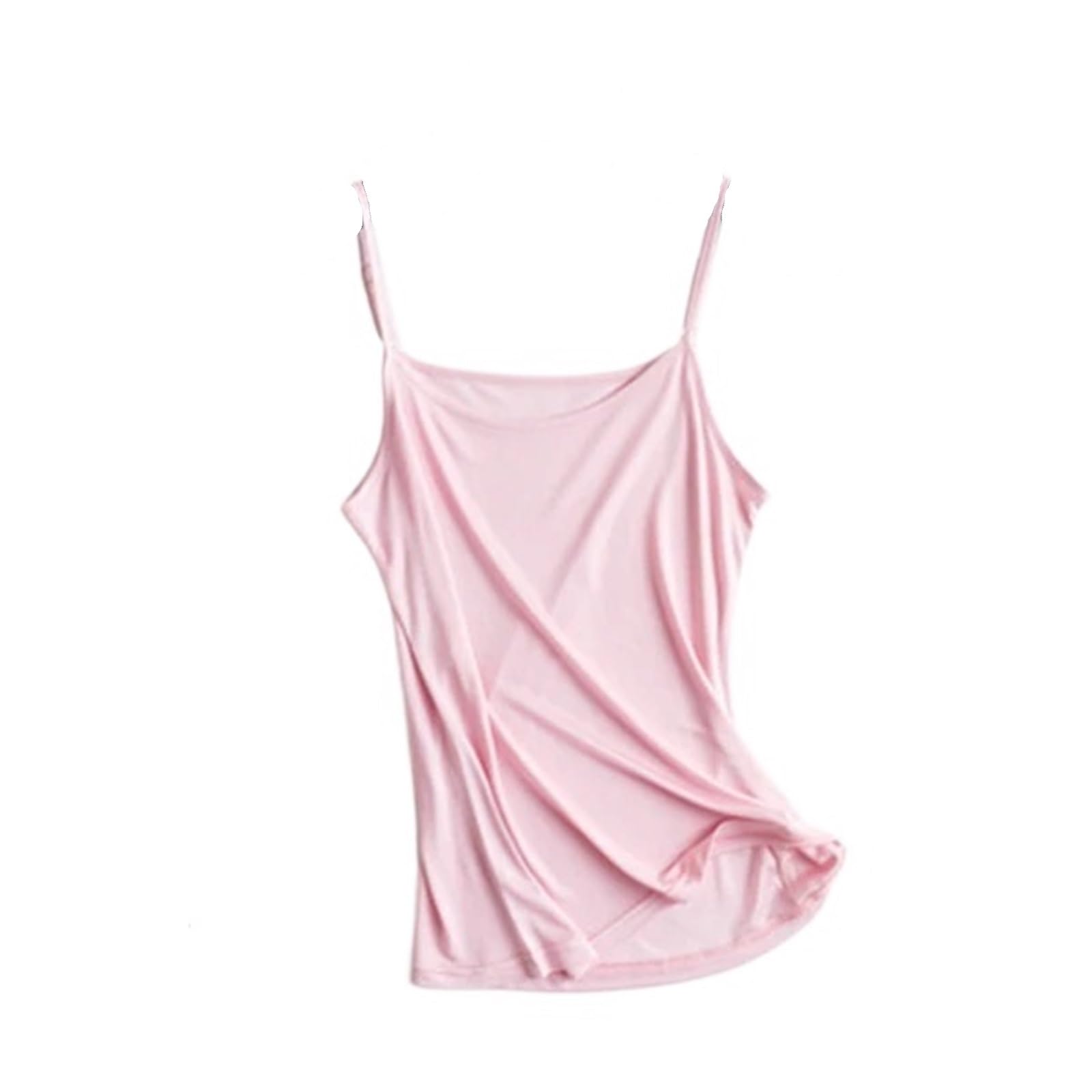 Camisola SóLida BáSica Camisolas de Seda Natural Talla Grande for Mujer, lencería Sexy, Camiseta Interior for, sin Mangas, Top con Cuello Halter para Niña Camisola