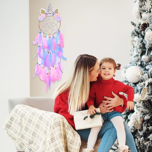 Image of QtGirl Unicorn Dream Catcher for Kids Girls Toddler Bedroom Wall Decor
