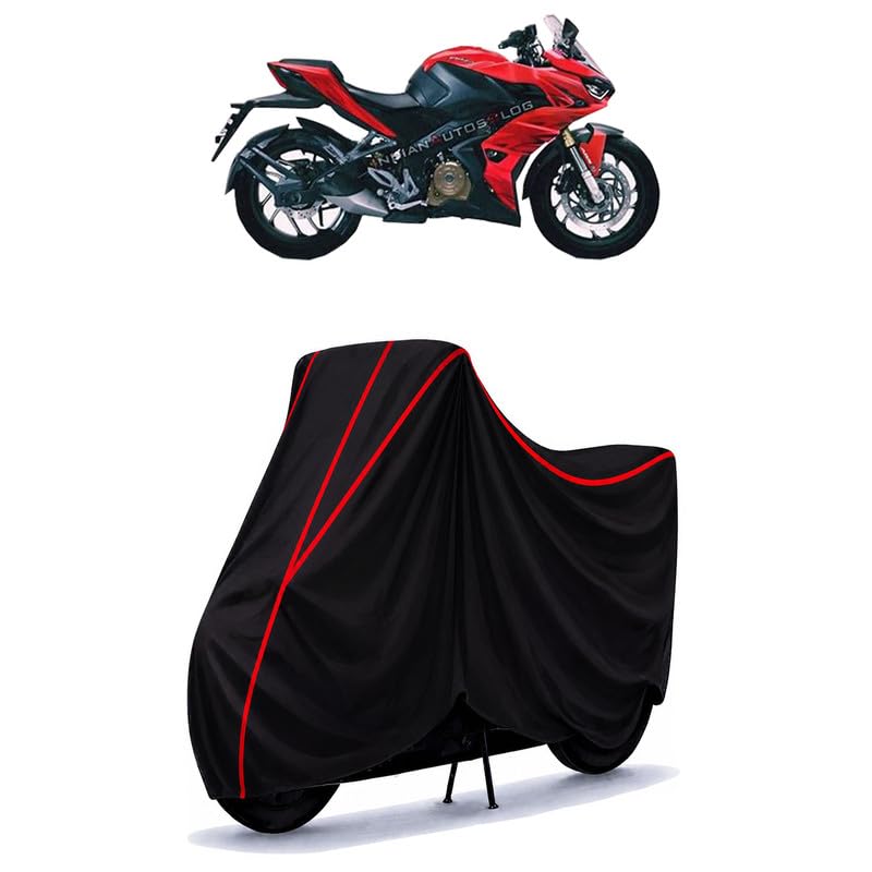 Image of Bajaj Pulsar SS 400 Water Resistant Bike Cover for All Motorcycles & Rain | Heavy Duty Taffeta Fabric | UV Protection, Dustproof, Scratchproof | All Weather Two Wheeler Body Cover with Elastic Bottom