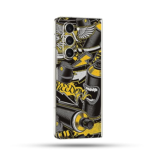 Image of MightySkins Skin Compatible with Samsung Galaxy Z Fold 5 Full Wrap - Puppy Fall | Protective, Durable, and Unique Vinyl Decal wrap Cover | Easy to Apply, Remove, and Change Styles | Made in The USA